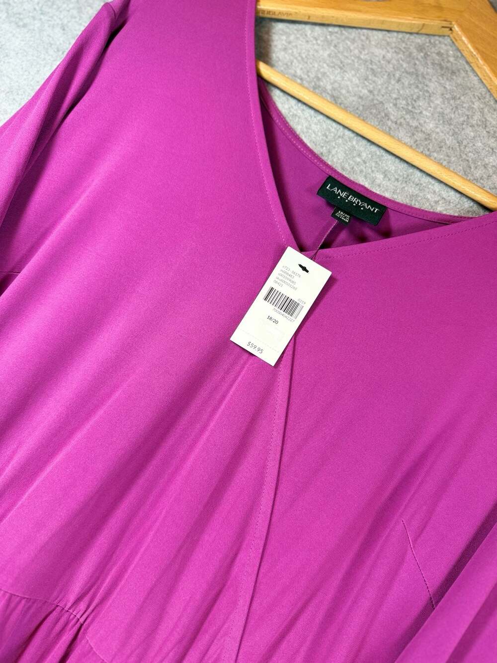 Lane Bryant High-Low Wrap Dress Magenta Size 18/20